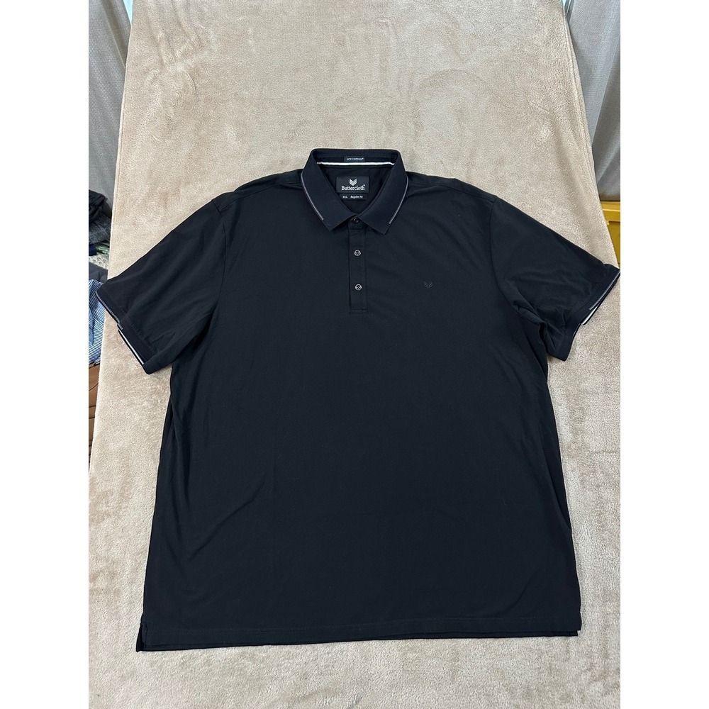 Buttercloth Icy Cotton‎ Performance Polo Shirts Men's 3XL Regular Fit Black EUC